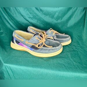 Sperry blue and plaid boat shoes